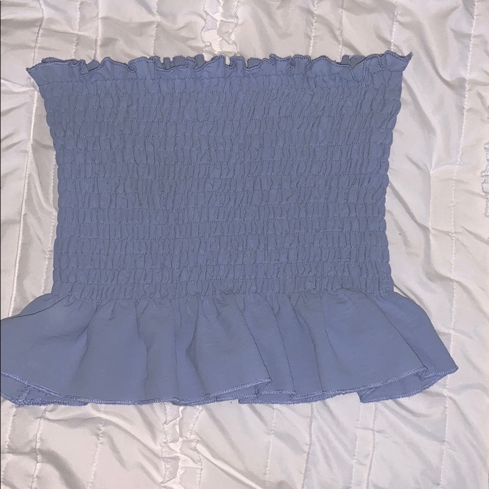 Super cute babydoll strapless top